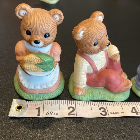 Homco 3 little bears on picnic ceramic collectible figurines - Picture 4 of 4